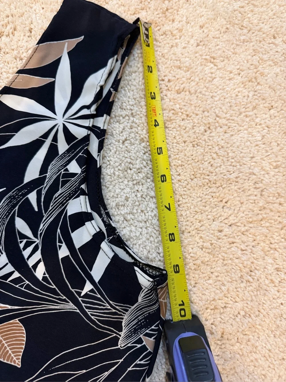 Island Girl Sleeveless Black & Tan Tropical Print Maxi Dress Size 1X